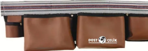 Palaskalı hakiki deri çivi önlüğü